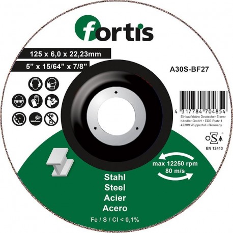 Meule Acier 125 x 60mm FORTIS