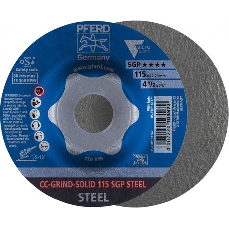 Meule CC-Grind Solid SGP STEEL 180mm PFERD