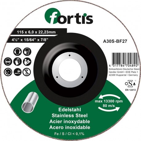 Meule Inox 115 x 60mm FORTIS