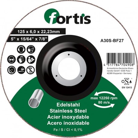 Meule Inox 125 x 60mm FORTIS