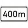 Panneau flêche ZZ.1004 231x420mm Text: 400m