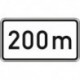 Panneau flêche ZZ.1004 330x600mm Text: 200m