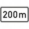 Panneau flêche ZZ.1004 330x600mm Text: 200m