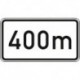 Panneau flêche ZZ.1004 330x600mm Text: 400m