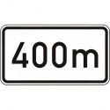 Panneau flêche ZZ.1004 330x600mm Text: 400m