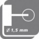 Pied a coulisse num. 150mm s.donn.RT EC
