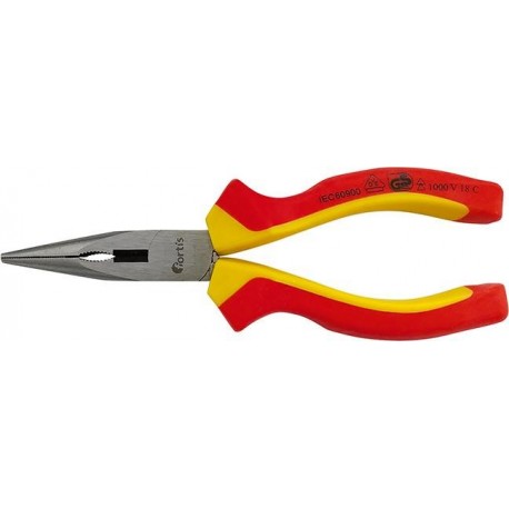Pince à bec VDE 160mm avec poignée plastique FORTIS