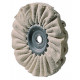 Disque de polissage textile, souple, Ø : 80 mm, Larg. : 10 mm, Alésage 10 mm