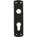 Plaque courte Eisen noir PZ Ent.53mm f.84PZW32053P