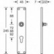 Plaque longue porte ASLBBAlu F114 1410