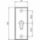 Plaque porte sans SKG ZA rond TS 40mmF1
