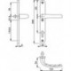 Poignée porte 1/2 Grt. Tokyo1710RH/3346SN9016 8/040 PZ-92 999