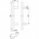 Poignée porte barre E5014F69/F1-2 courbée Form Ø 30mm L 600mm