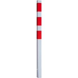 Poteau 70x70 noir et rouge 1400 mm