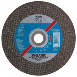 Disque à tronçonner SG-ELASTIC-INOX pour l'usinage de l'acier inoxydable, Ø x Épais. : 230 x 2,5 mm, Modèle Droit, Vitesse maxi. 6600 tr/mn