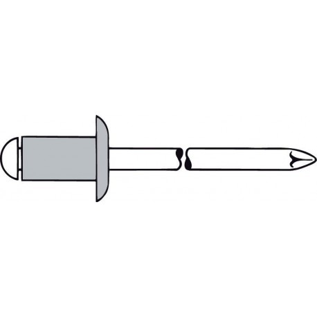 Rivet aveugle alu.standard Tete bombée .3 x20mm Gesipa (Par 250)