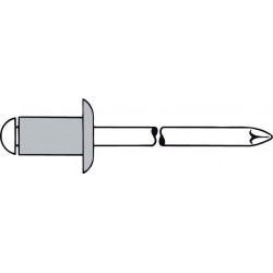 Rivet aveugle alu.standard Tete bombée .p.5 x40mm Gesipa (Par 100)