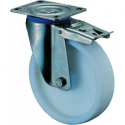 Roulette 100mm HS120 Platt.Kst. blancERRLFestHS120.B14.100