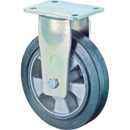 Roulette 300mm RR110.B80 plaque souple S noir KL RR110.B80.300