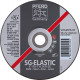 Disque à ébarber SG-ELASTIC pour l'usinage de l'acier, Ø x Épais. : 230 x 8,3 mm, Modèle Coudé, Vitesse maxi. 6600 tr/mn