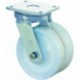 Roulette double 100mm S100.B15 plaque Plastique blanc KL S100.B15.100