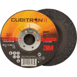 Disque à ébarber Cubitron (TM) II pour l'usinage de l'acier inoxydable, Ø x Épais. : 115 x 7 mm, Vitesse maxi. 13300 tr/mn