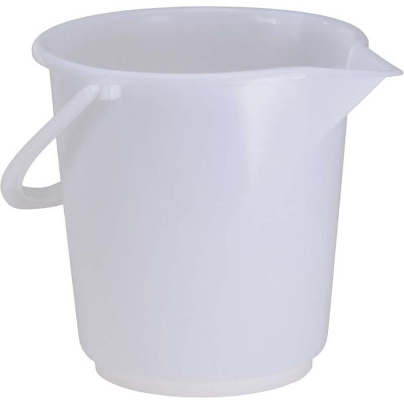 Seau Industriel Denox 50 Litres Blanc – Alimentaire, Avec Clip Métallique, Ø45,5x50,5cm