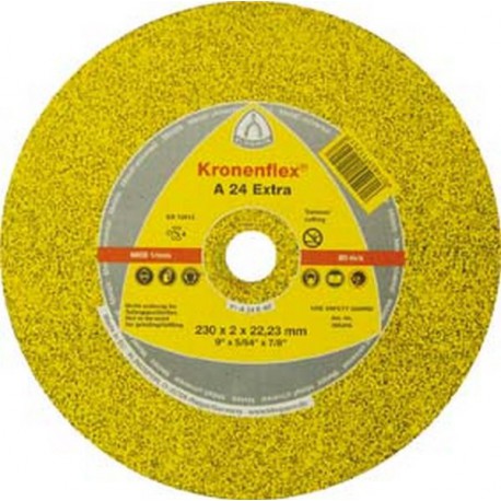 Meule à tronçonner droite A24 Extra 230x3mm KLINGSPOR 1 PCS