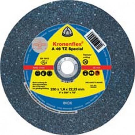 Disque à tronçonner A 46 TZ spécial pour l'usinage de l'acier inoxydable, Ø x Épais. : 180 x 1,6 mm, Modèle Droit, Vitesse maxi. 8500 tr/mn