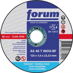 Disque à tronçonner, usinage acier inoxydable, Ø x Épais. : 180 x 1,6 mm, Modèle Coudé, Vitesse maxi. 8500 tr/mn