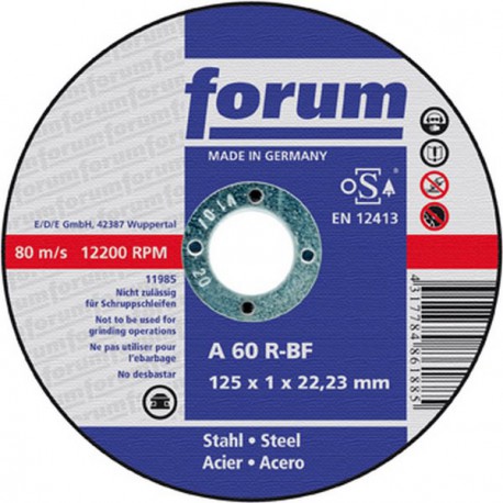 Disque à tronçonner Corindon, pour acier, Ø x Épais. : 180 x 1,6 mm, Modèle Coudé, Vitesse maxi. 8500 tr/mn