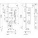 Serrure à mortaise PZ40/92/8 DL-RB-131424x245 mmER