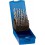 Jeu de forets hélicoïdaux, coffret plastique, en acier à coupe rapide à 5 % de cobalt, type Ti, DIN 338, surface sans revêtement, Ø h8 : 1,00-10,50 mm