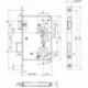 Serrure à mortaiser pour portes OT-ESPZ55/72/824 rd.B-0515m.W.DLER matt