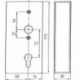 Serrure à mortaiser PZW60/72/8mmf.Rohr 50 mm