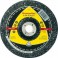 Disque à ébarber A 24 R Supra pour l'usinage de l'acier, Ø x Épais. : 180 x 8,0 mm, Modèle Coudé, Vitesse maxi. 8500 tr/mn