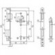 Serrure mortaise BB 55-1/72/8 TGL DR18 x 220 mm rond SB-verp.