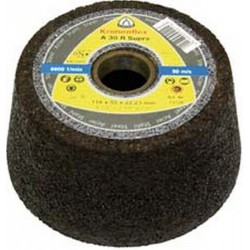 Meule boisseau A 30 R Supra/C 30 R Supra, Type : A 30 R Supra, Ø x hauteur x alésage 110 x 55 x 22,23 mm, Vitesse maxi. 8600 tr/mn