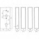Serrure pour porte coulissante PZ R/L60/72/8 f.Rohr 40mm