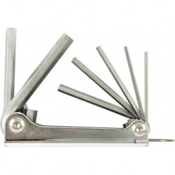 Jeu de clés mâles coudées sur monture métal 2,5-10mm 7 pièces 1 PCS