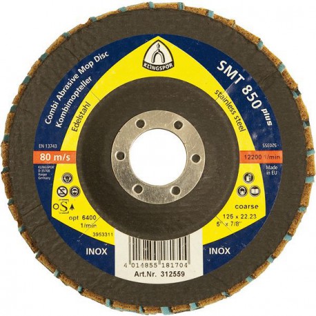 Meule-éventail SMT850 plus, bombée, Grain : 80