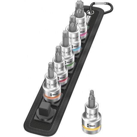 Set Douille avec fonction HOLD 1/2 Torx 6-pièces Wera