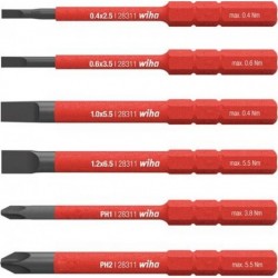 Set lame interchangeable slimBit electric PH fente 6-pièces Wiha