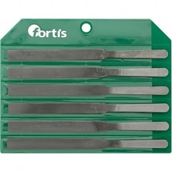 Jeu de limes à contact (automobile) 150mm taille croisée 6 pièces dans trousse PVC FORTIS 1 PCS