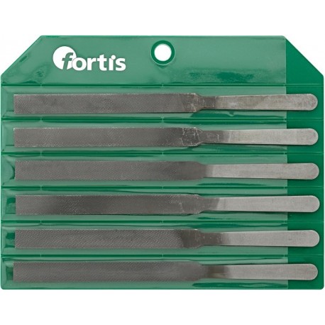 Jeu de limes à contact (automobile) 150mm taille croisée 6 pièces dans trousse PVC FORTIS 1 PCS