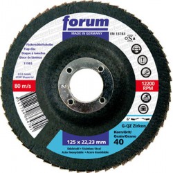 Meule-éventail Ø 125 mm (12200 tr/mn), 6° bombée, Grain : 40