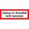 STRECKEN -Aufzug im Brandfall n. b.148x52mm Folie selb unités