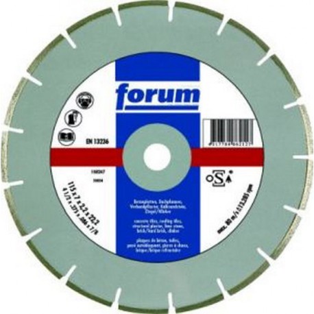 Meule tronçonneuse diamantée, soudée au laser, avec concentration diamantée moyenne, Ø x alésage : 180 x 22,23 mm, Taille de segment H x l 10 x 2,4 mm
