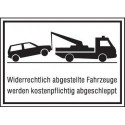 STRECKEN Parkverbotschild Alu 400X250 mm Widerrechtl.