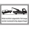 STRECKEN Parkverbotschild Alu 400X250 mm Widerrechtl.